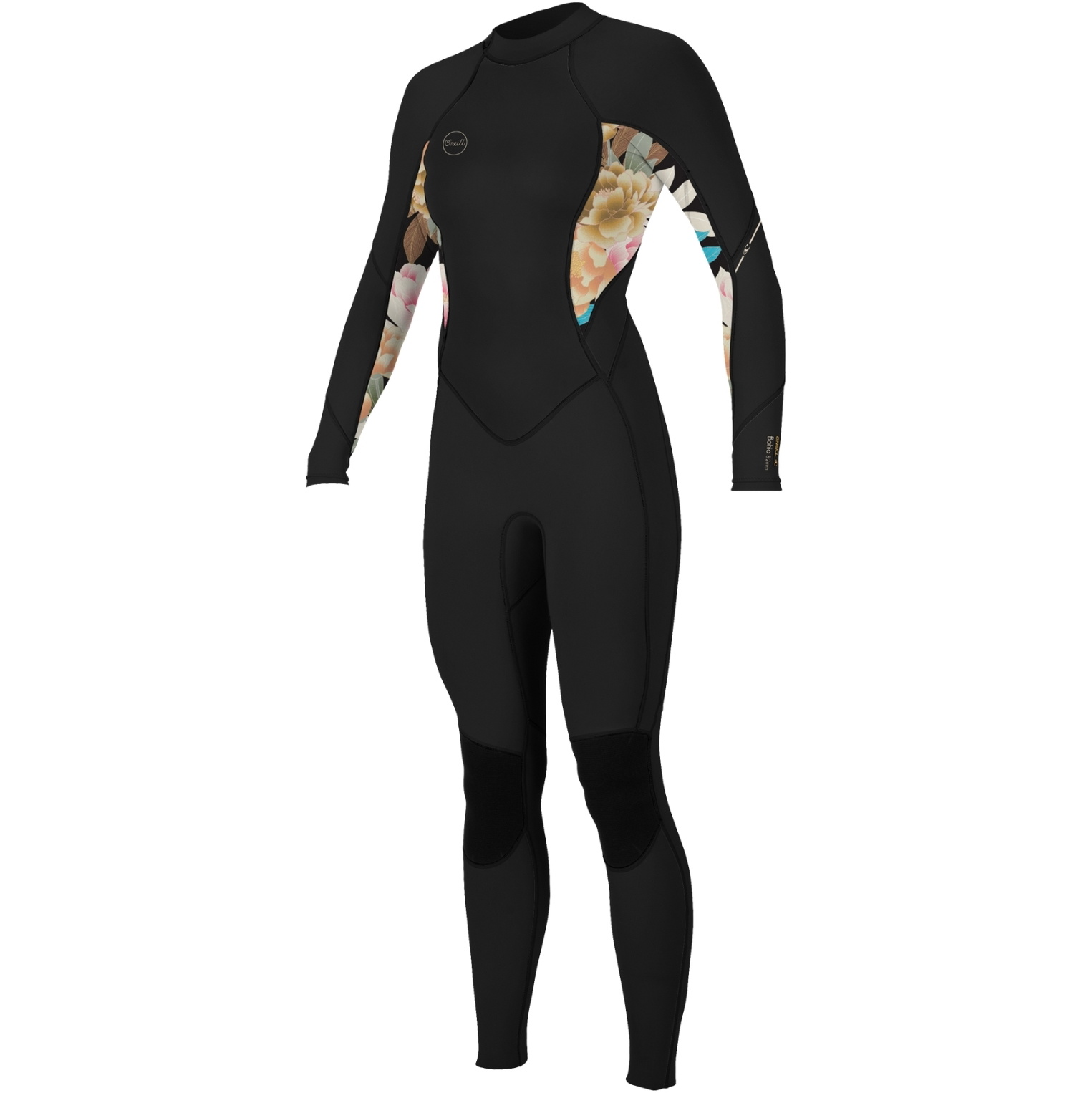 2025 O'Neill Womens Bahia 3/2mm Back Zip Wetsuit 5292 - Black / Mikah Floral